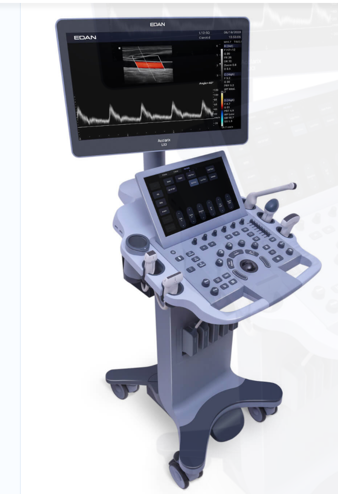 Scanner à ultrasons de marque Edan LX3 avec sondes cardiaque, convexe, linéaire et endovaginale 4.