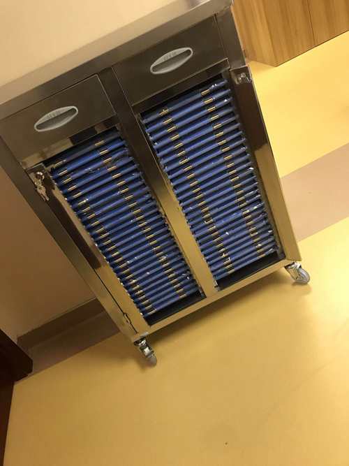 Stainless steel Patient Dossier Trolley