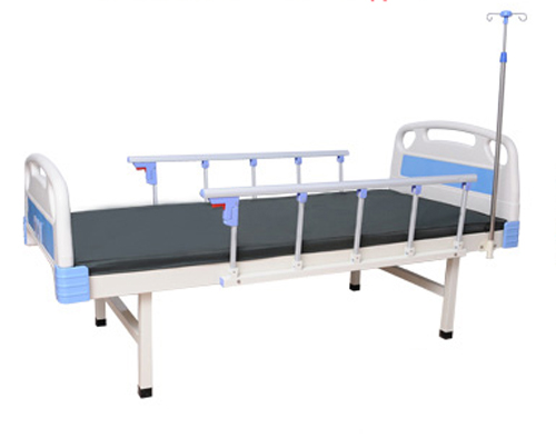 Hospital Patient Care Bed ABS Head with Mattress&Bar and infusion support