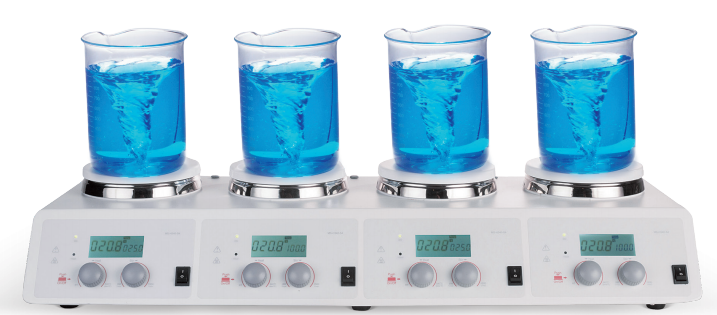 LCD 4-Channel Digital Magnetic Hotplate Stirrer