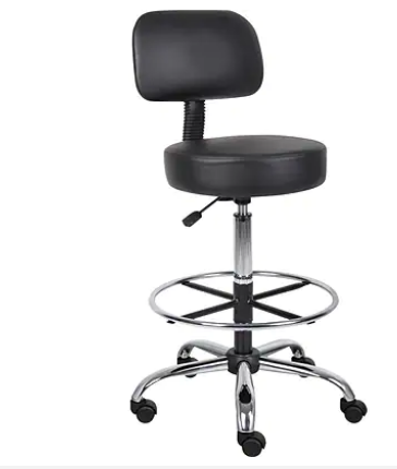 Tabouret rond de laboratoire en acier inoxydable