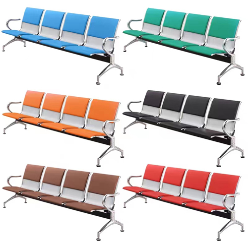 4 Seats Steel Waiting Chair with Soft 