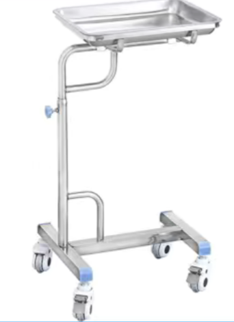 Mayo cart with tray 45*35cm, height adjustable 60-120cm