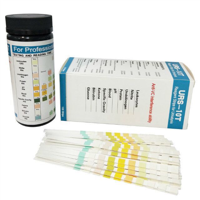 Urinalysis test strips 10 parameters