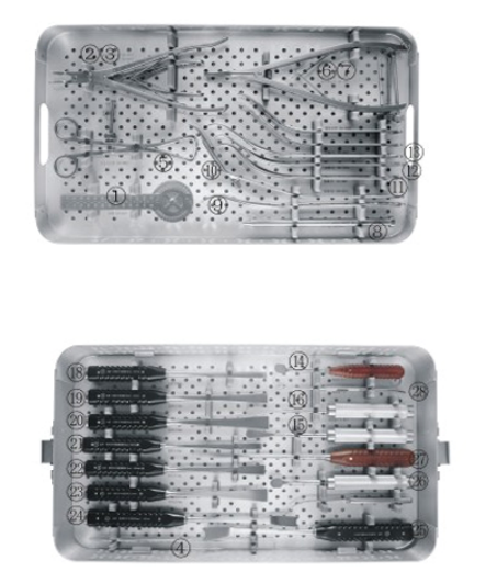 Kit de instrumentos de osteotomía, 28 piezas