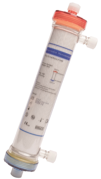 Disposable hemodialysis dialyser