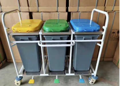 Waste collection trolley 3 bags