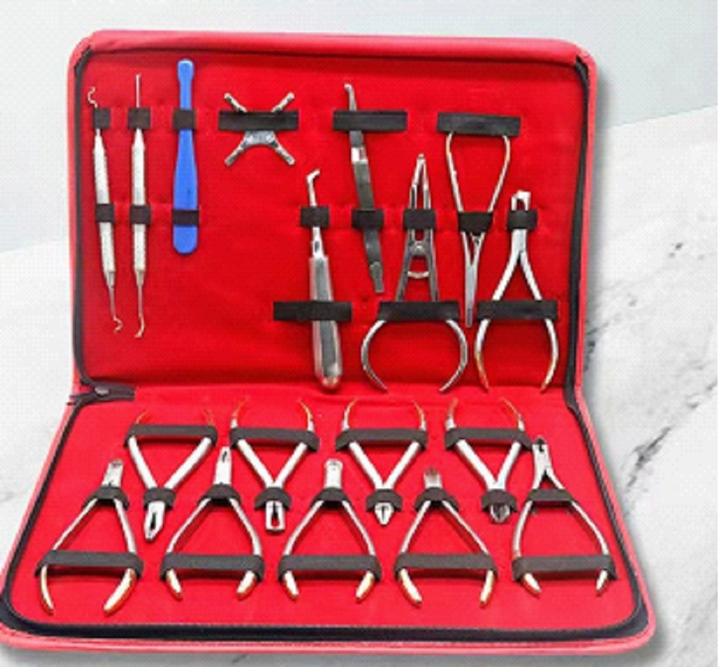 Kit d'instruments orthodontiques 18 pièces