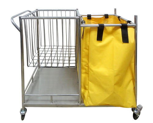 [CCF-F6815] Stainless Steel Linen Trolley