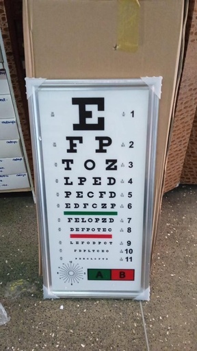 [CC3M] Caja de luz de tabla optométrica LED 3 metros versión en inglés