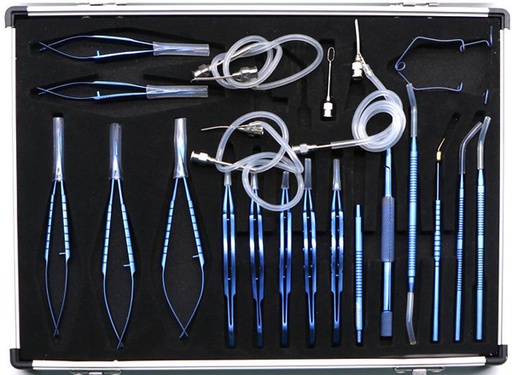 [CC23022212] Ensemble d'instruments pour chirurgie de la cataracte, 21 pièces